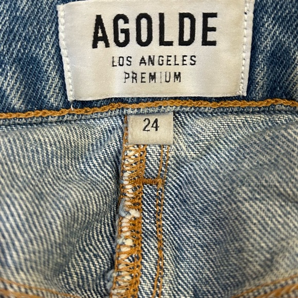 Agolde Classic Denim Mini Skirt - Picture 2 of 2